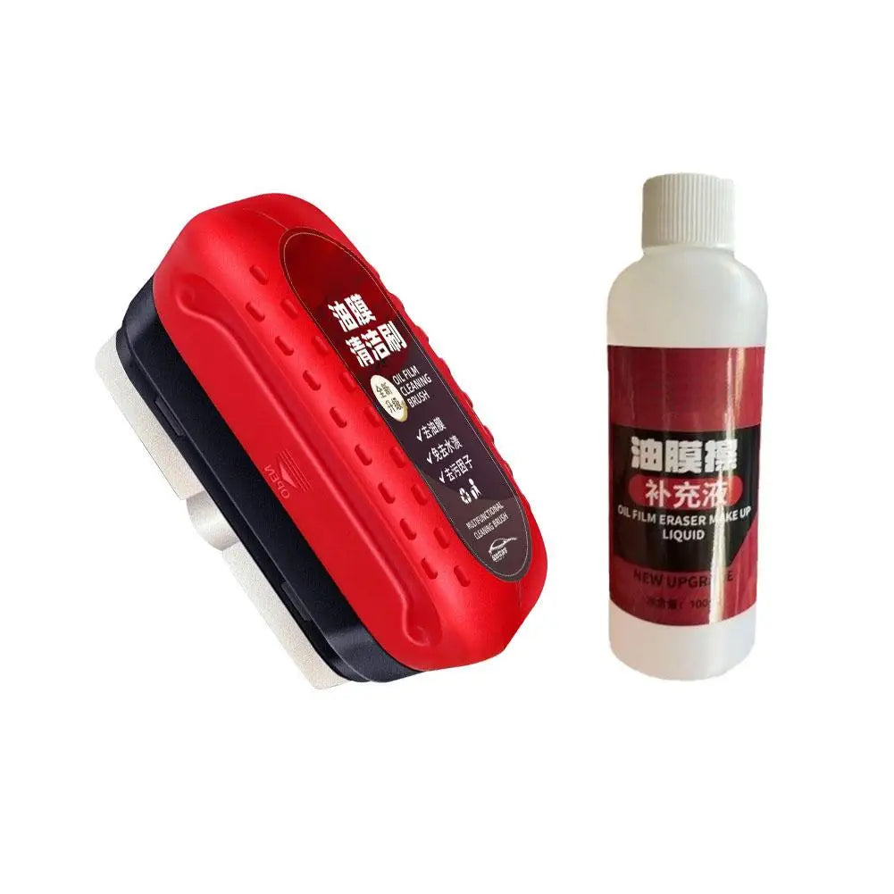 Car Glass Oil Film Remover & Cleaner Brush