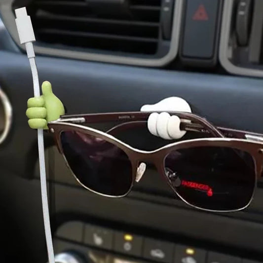 Hand-Shaped Rubber Holder for Glasses, Cables, and Charging Lines