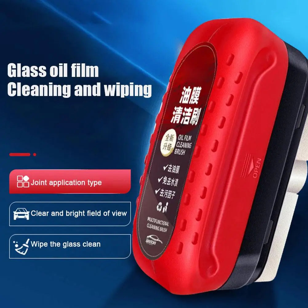 Car Glass Oil Film Remover & Cleaner Brush