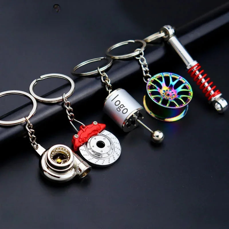 Metal Car Wheel Keychain