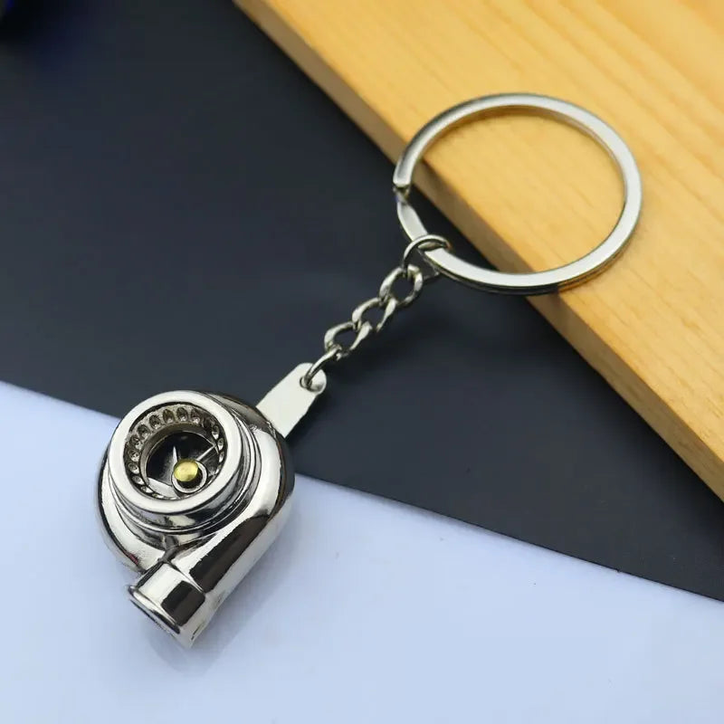 Metal Car Wheel Keychain