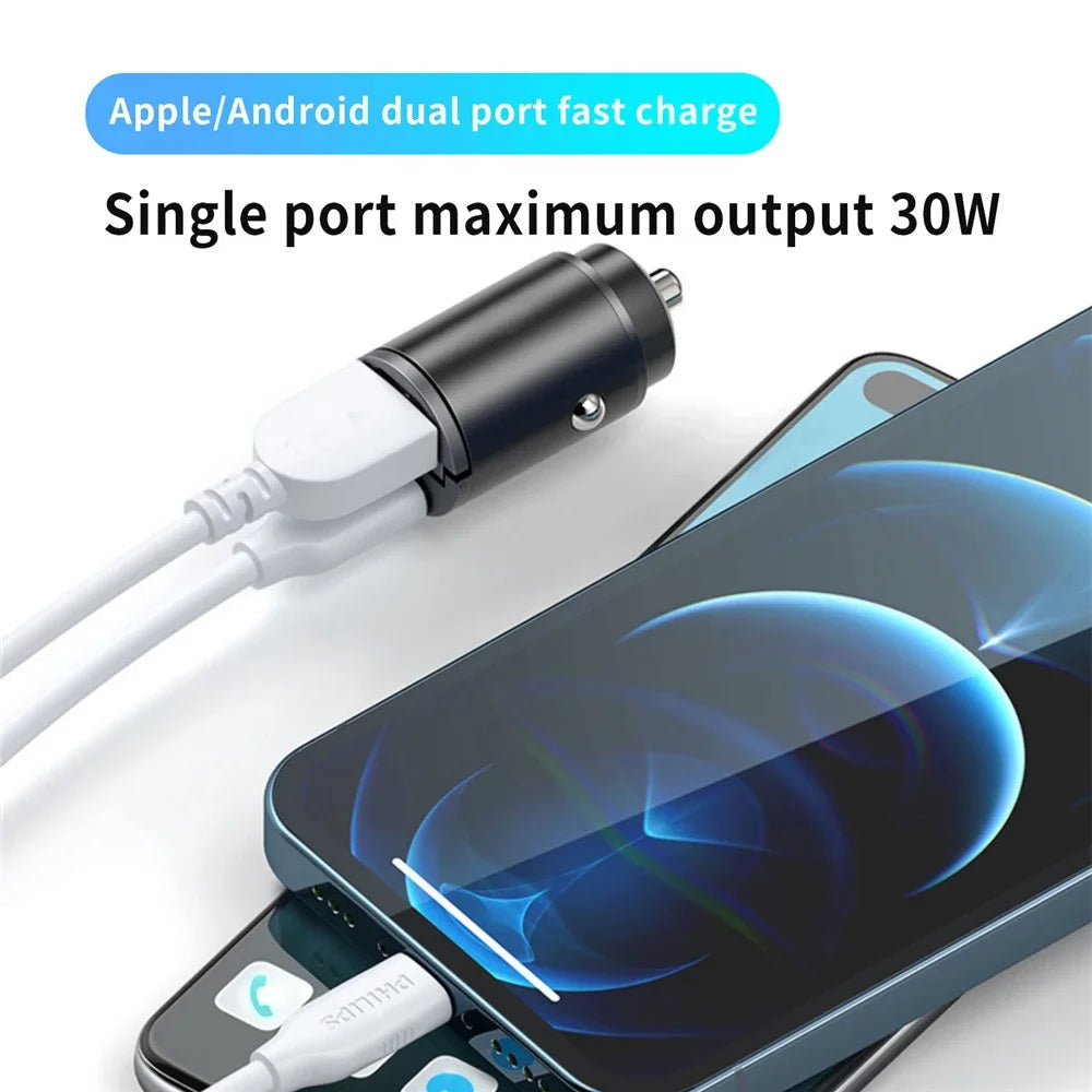 Mini USB Type-C Car Charger