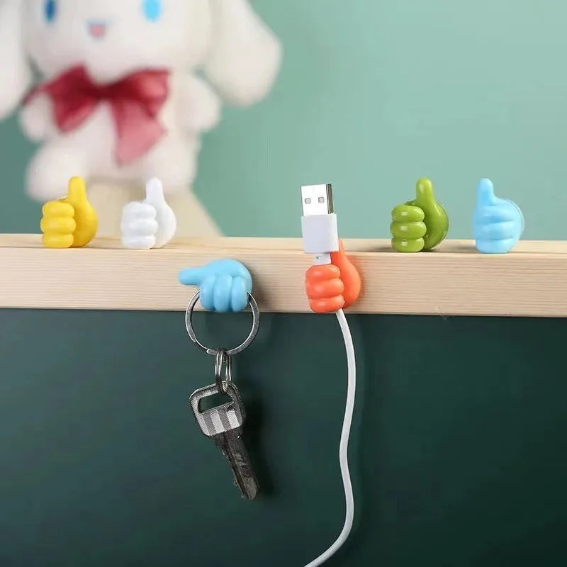 Hand-Shaped Rubber Holder for Glasses, Cables, and Charging Lines