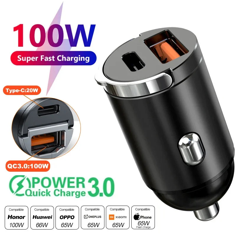 Mini USB Type-C Car Charger